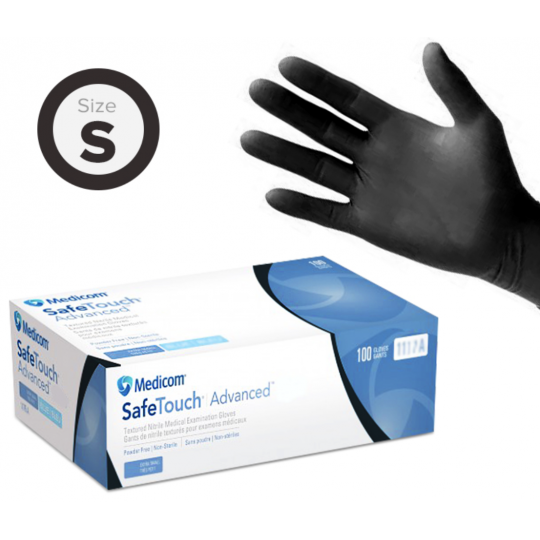 Nitrile gloves black, Size "S" - (50 pairs).