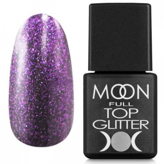 Moon Full Top Glitter Violet №05, 8 מ"ל.