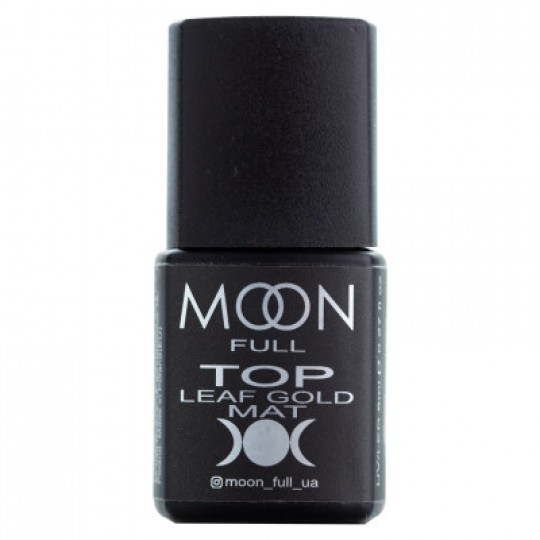 Top Moon Full Leaf Gold Matte - ללא שכבה דביקה, 8 מ"ל.