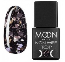 Top Moon Full Leaf Silver Black - Without sticky layer, 8 ml.