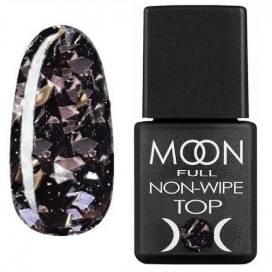 Top Moon Full Leaf Silver Black - Without sticky layer, 8 ml.