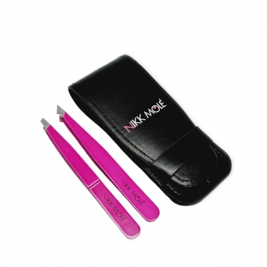 Set of purple Nikk Mole tweezers (2pcs)