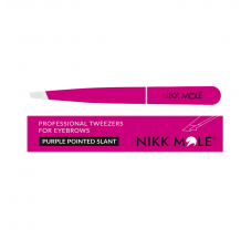 Пинцет для бровей классика (пурпурно-розовый) Nikk Mole