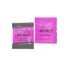 Eyebrow dye NIKK MOLE tone Gray-brown dye in a sachet (8) + oxidizer in a sachet (8) each package contains 8 sachets with paint + 8 sachets of cream oxidizer 3%