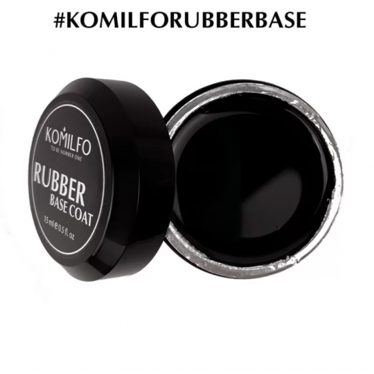 Rubber Base Coat (without brush,jar) 15 ml. x 10 ( 10 units ) Komilfo
