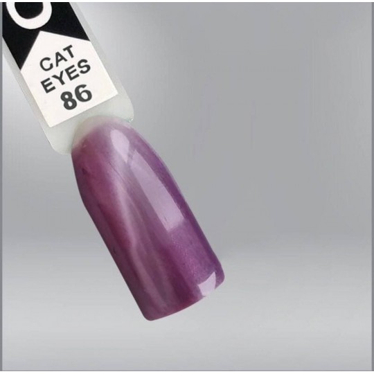 OXXI cat eyes 086 gel polish, gray-lilac, magnetic.