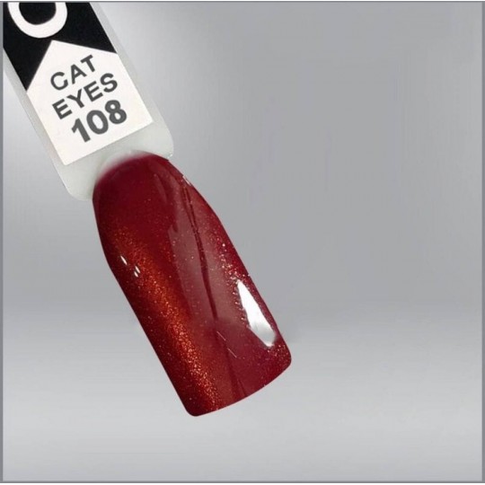 OXXI cat eyes 108 gel polish, light brownish red, magnetic.