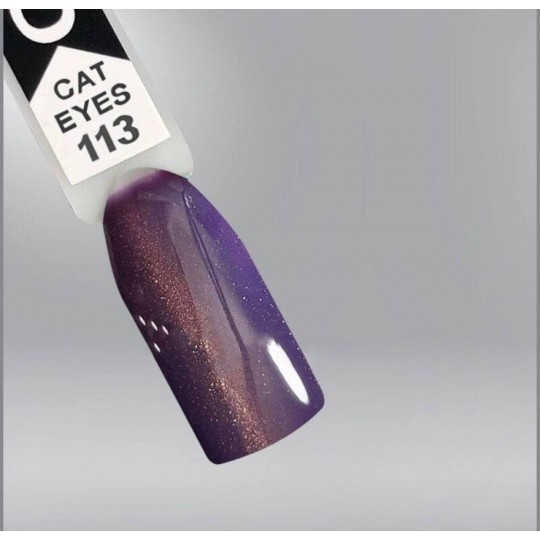 OXXI cat eyes 113 gel polish, light purple with golden highlight, magnetic.