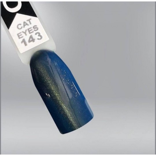 OXXI cat eyes 143 gel polish, (rich blue with golden highlight), magnetic.