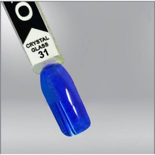 Stained glass gel polish OXXI Crystal Glass 031 blue, 10ml