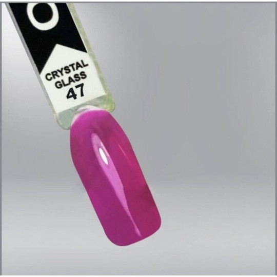 Stained glass gel polish OXXI Crystal Glass 047 pink, 10ml