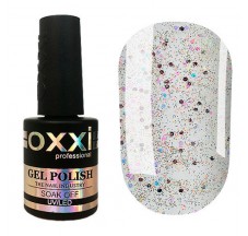 Oxxi gel polish #308 (silver holographic sparkles and confetti)