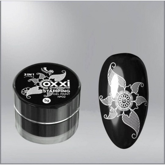 Oxxi Stamping Gel Paint 002 white, 5g