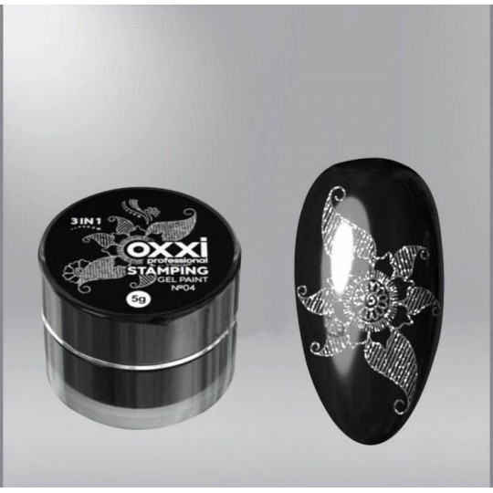 Oxxi Stamping Gel Paint 004 silver, 5g