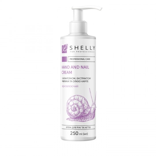 Hand and nail cream with allantoin, snail extract and shea butter Shelly 500 ml