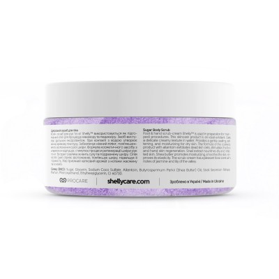 Cream scrub for hands and feet with allantoin, snail extract and shea butter Shelly 350 g