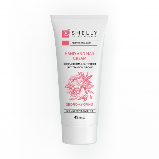 Hand and nail cream with collagen, elastin and peony extract Shelly 45 ml