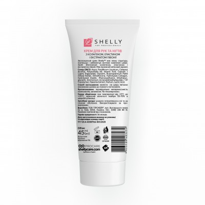 Hand and nail cream with keratin, silver and arnica extract Shelly 45 ml