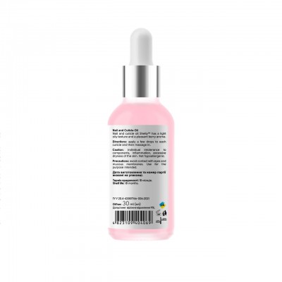 Nail and cuticle oil with strawberry extract and vitamin E Shelly 30 ml