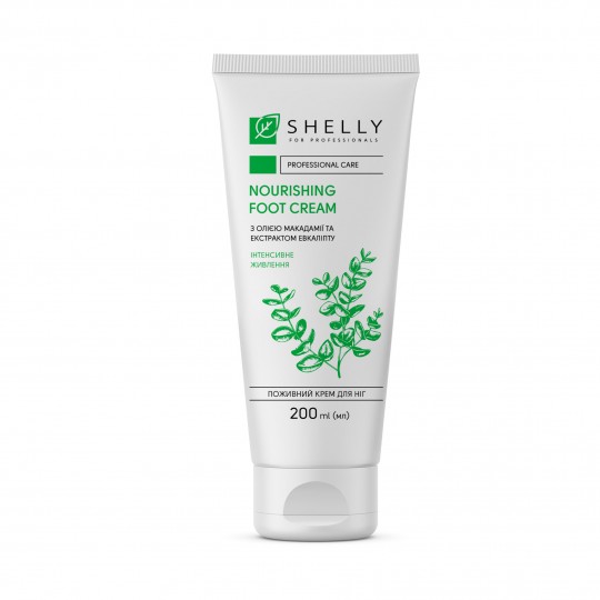 Nourishing foot cream with macadamia oil and eucalyptus extract Shelly 200 ml