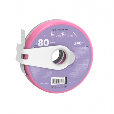 Replaceable file tape white in a plastic reel 240 grit STALEKS PRO EXPERT (7m)