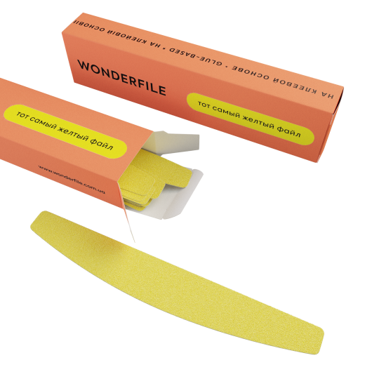 חומרי שוחקים של Wonderfile על סהר קצף 162*24, 150 גר' (20 יח')