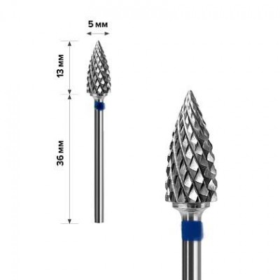 Carbide cutter sharp corn (blue) 5mm