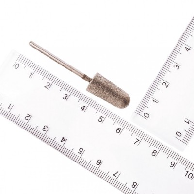 Diamond nail drill bit for pedicure rounded cone (red) PODO 03, 0.9
