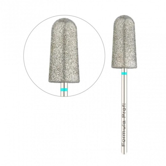 Diamond nail drill bit for pedicure rounded cone (green) PODO 01, 0.9