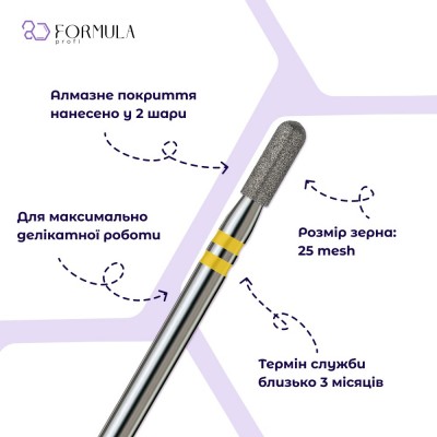 Цилиндр закругленный mini 2.5 yellow (Premium)