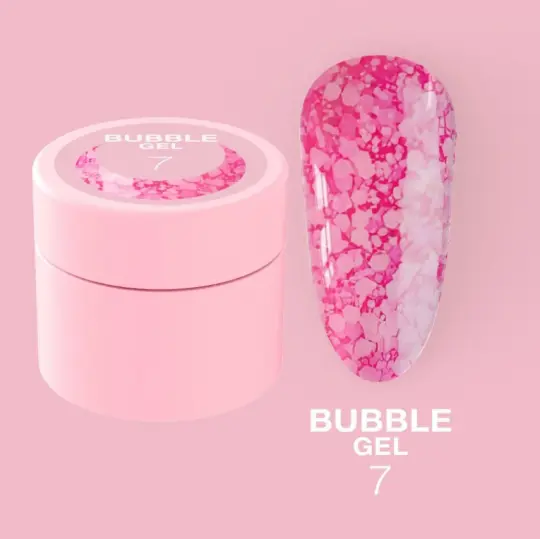 ציפורניים נצנצים LUNA Moon Bubble Gel №7 5 מ"ל