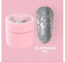 ציפורניים נצנצים LUNA Moon Platinum Gel №1 5 מ"ל