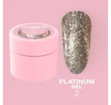 ציפורניים נצנצים LUNA Moon Platinum Gel №2 5 מ"ל