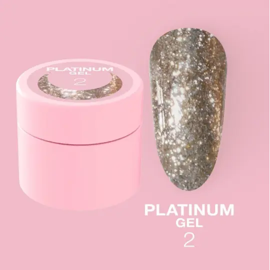 ציפורניים נצנצים LUNA Moon Platinum Gel №2 5 מ"ל