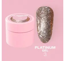 ציפורניים נצנצים LUNA Moon Platinum Gel №3 5 מ"ל