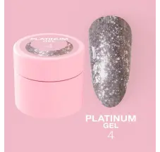 ציפורניים נצנצים LUNA Moon Platinum Gel №4 5 מ"ל