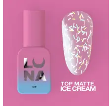 طبقة علوية مطفية بدون طبقة لزجة 13 مل. Top Matte Ice Cream