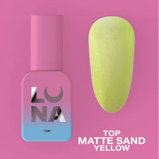 טופ מט ללא שכבה דביקה Top Matt Sand Yellow 13ml