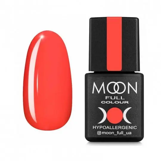 לק ג'ל Moon Full Neon מס' 706 קורל, 8 מ"ל.