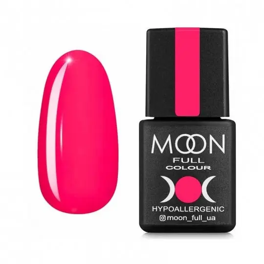 Gel polish Moon Full Neon No. 709 pink saturated, 8 ml.