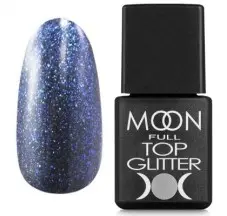 Moon Full Top Glitter Blue №04, 8 ml.