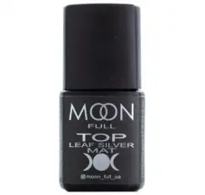 Top Moon Full Leaf Silver Matte - بدون طبقة لاصقة ، 8 مل.