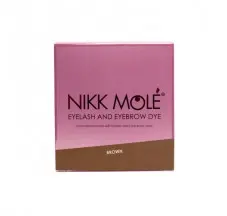 صبغة الحاجب NIKK MOLE لهجة براون 25 كيس (5 مل) + كريم مؤكسد 3٪ في 25 كيس (5 مل)