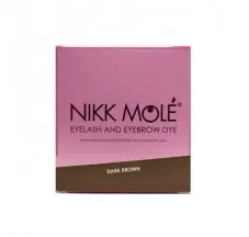 صبغة حواجب NIKK MOLE بني غامق 25 كيس (5 مل) + كريم مؤكسد 3٪ في 25 كيس (5 مل)