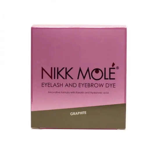 Eyebrow dye NIKK MOLE tone Graphite 25 sachets (5ml) + cream oxidizer 3% in 25 sachets (5ml)