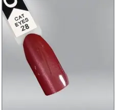 OXXI עיני חתול 028 לק ג'ל, ארגמן כהה מעומעם, מגנטי.