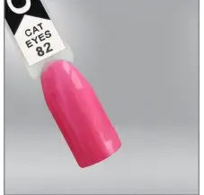 OXXI עיני חתול 082 לק ג'ל, אדום-ורוד, מגנטי