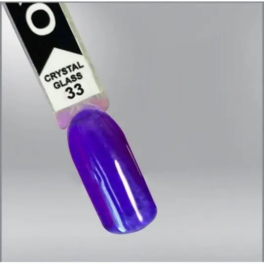 לק ג'ל זכוכית צבעונית OXXI קריסטל זכוכית 033 סגול 10 מ"ל