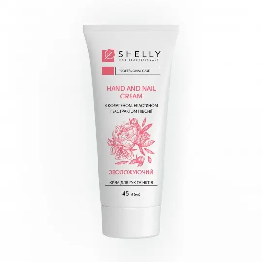 Hand and nail cream with collagen, elastin and peony extract Shelly 45 ml
