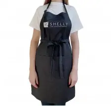 Shelly branded apron black